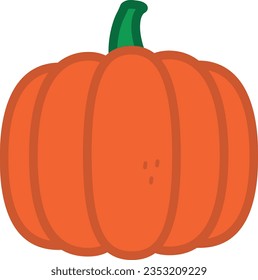 calabaza aislada en blanco, icono de calabaza, ilustración. 