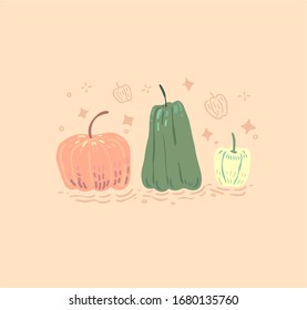 pumpkin isolated vector . pumpkin isolated doodle