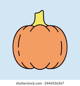 Pumpkin isolated vector icon. Vegetable sign. Graph symbol for food and drinks web site, apps design, mobile apps and print media, logo, UI