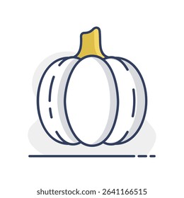 Pumpkin isolated vector icon. Vegetable sign. Graph symbol for food and drinks web site, apps design, mobile apps and print media, logo, UI