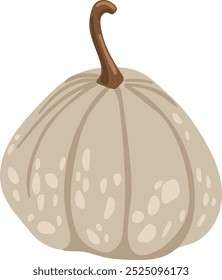 Pumpkin isolated white background, vector, autumn illustration 