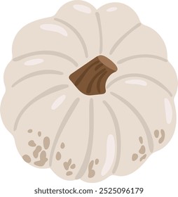 Pumpkin isolated white background, vector, autumn illustration 