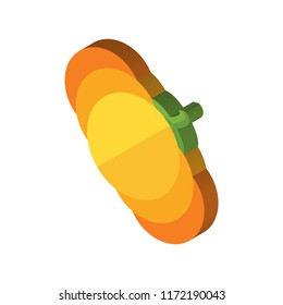 Pumpkin isometric left top view 3D icon