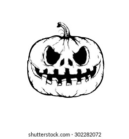 Pumpkin jack halloween vector illustration