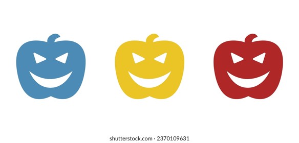 pumpkin jack icon on white background, vector illustration
