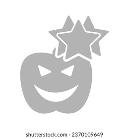 pumpkin jack icon on white background, vector illustration