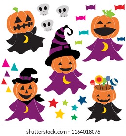 pumpkin jack o lantern character