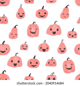Calabaza Jack o linterna. Patrón sin fisuras de Halloween. Fondo infantil