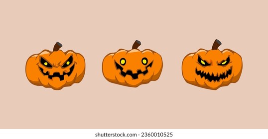 Pumpkin, Jack o lantern Halloween Grave yard vector art, icon and graphic