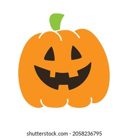 Pumpkin. Jack-o-lantern. Flat simple vector illustration.