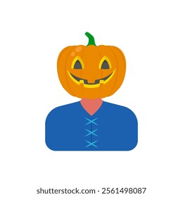 Pumpkin King, Halloween Vector Illustration, Isolated