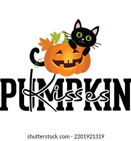 pumpkin Kisses SVG design and vector file
