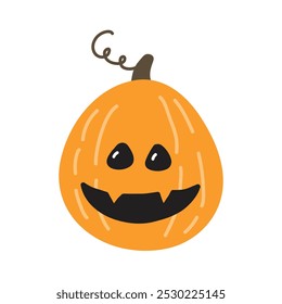 Pumpkin lantern icon isolated on white background. Vector illustration