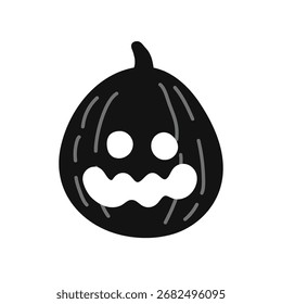 Pumpkin lantern icon isolated on white background. Vector illustration