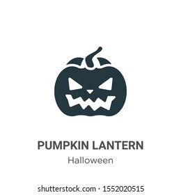 Pumpkin lantern vector icon on white background. Flat vector pumpkin lantern icon symbol sign from modern halloween collection for mobile concept and web apps design.