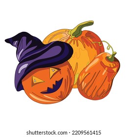 pumpkin lantern vector illustration for halloween