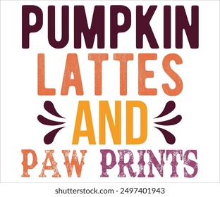 Pumpkin Lattes And Paw Prints Svg,Says Svg,Funny Svg,Pumpkin Svg,Fall Svg,Autumn Svg,Fall Quotes Svg,Spice Baby Svg,Pumpkin Season Svg,Cut File,Silhouette