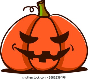 Risas de calabaza, ilustración, vector sobre fondo blanco