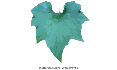 pumpkin leaves,. leaf, Stem of green pumpkin leaves illustration, vector on a white background