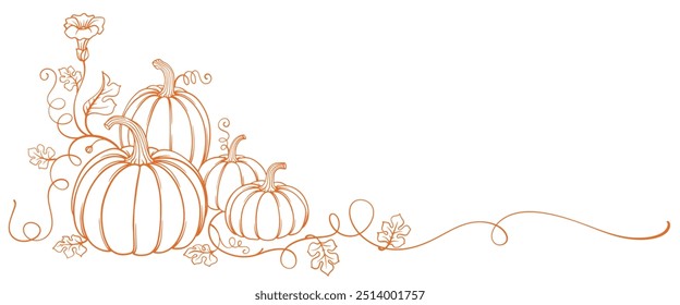 pumpkin with leaves, Pumpkin vector illustration suitable for thanksgiving, halloween,autumn,fall season design, vector eps