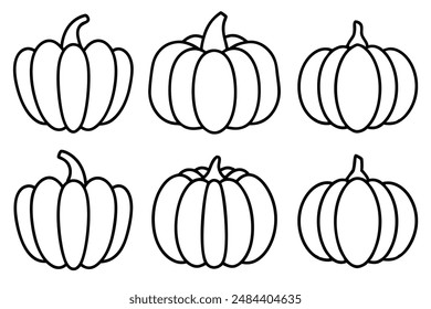 Pumpkin Line Art Clean and Crisp Linework Illustration Design