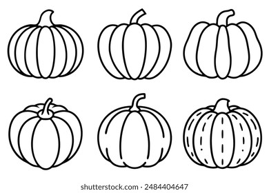 Impresionante ilustración de calabaza en blanco y negro