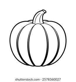 pumpkin of a line art vector
