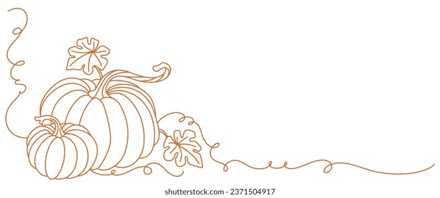 Pumpkin line art vector illustration, thanksgiving, halloween element design