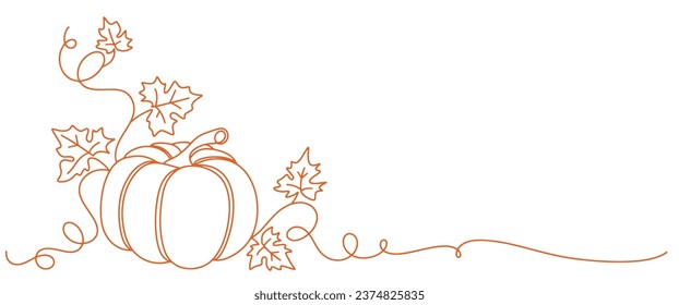 Ilustración vectorial de la línea de calabaza