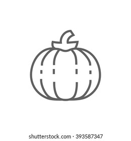 Icono de línea de calabaza.