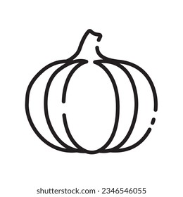 plantilla vectorial de diseño de icono de línea de calabaza