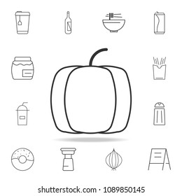 Pumpkin line icon. Detailed set of web icons and signs. Premium graphic design. One of the collection icons for websites, web design, mobile app on white background