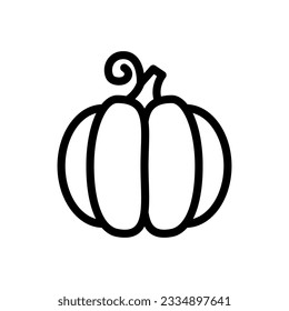 pumpkin line icon illustration vector graphic. Simple element illustration vector graphic, suitable for app, websites, and presentations isolated on white background