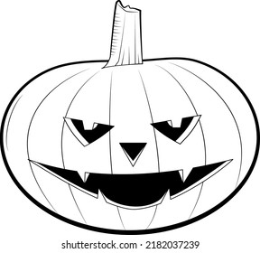Pumpkin line icon, outline vector sign