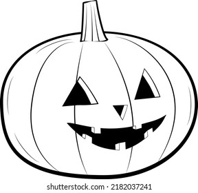 Pumpkin line icon, outline vector sign