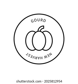 Kürbis-Leinen-Symbol im einfachen Stil. Neue Ernte. Vektorsymbol in einem einfachen Stil einzeln auf weißem Hintergrund.