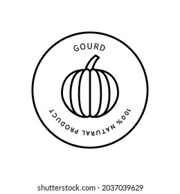 Pumpkin Line Icon In Simple Style. Natural Product. Vector sign in a simple style isolated on a white background.