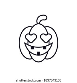 Pumpkin line icon vector illustration logo template for many purpose.
