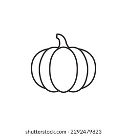 Pumpkin line icon, vegetables logo vector