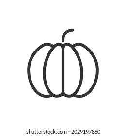 Pumpkin line icon. Web symbol for web and apps. Sign design in outline style. Pumpkin stroke object.