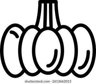 Pumpkin Line Vector Icon Design