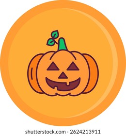 Pumpkin Line vector Icon Design