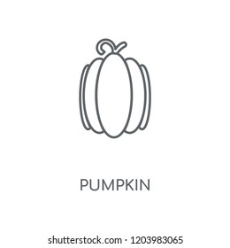 Pumpkin linear icon. Pumpkin concept stroke symbol design. Thin graphic elements vector illustration, outline pattern on a white background, eps 10.