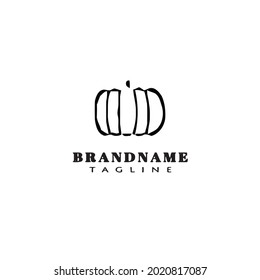 Kürbis-Logo-Designvorlage Symbol moderne Vektorgrafik