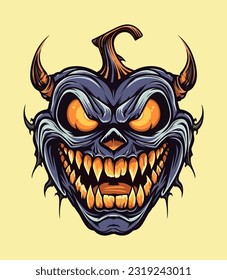 Pumpkin logo design  A playful and festive illustration that brings together the spirit of scarecrows and the warmth of pumpkins