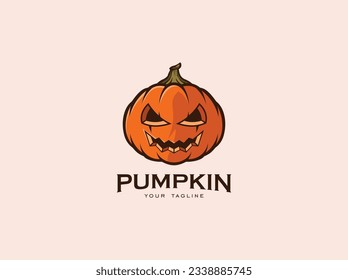 pumpkin logo design vector template 