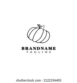 pumpkin logo icon design template modern vector illustration