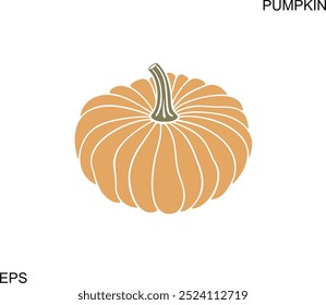 Pumpkin logo. Isolated pumpkin on white background