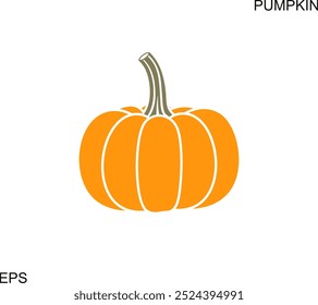 Logo de calabaza. Calabaza aislada sobre fondo blanco
