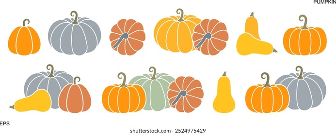 Logo de calabaza. Calabaza aislada sobre fondo blanco